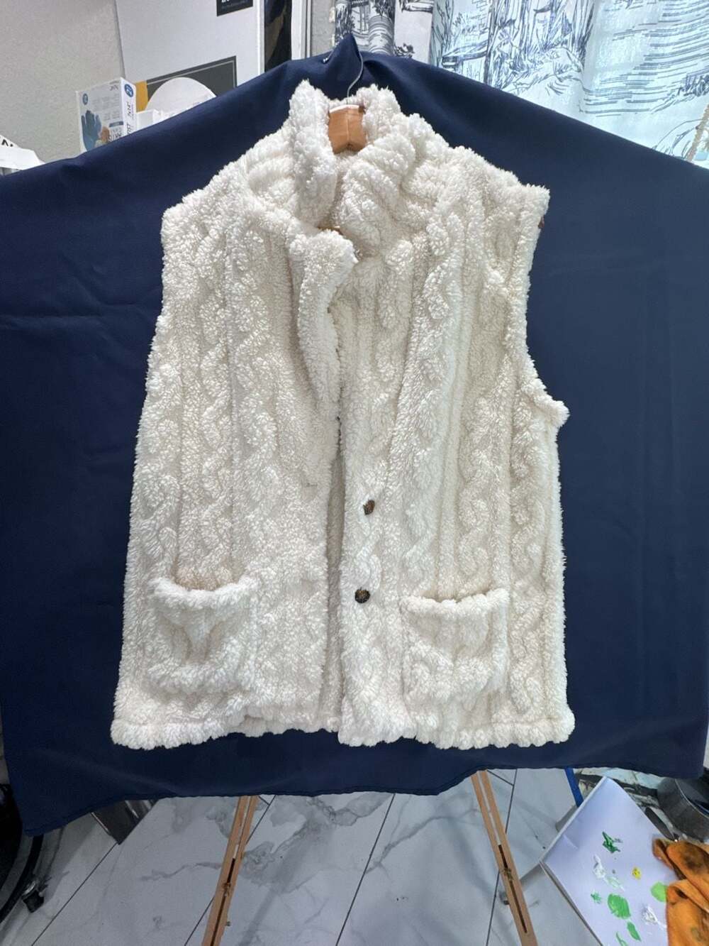 Unbranded Sculpted Plush Sweater Vest